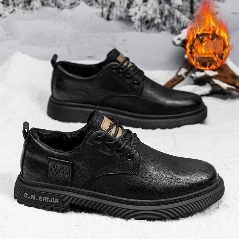 New Men's Shoes Autumn And Winter Velvet Warm Cotton Shoes