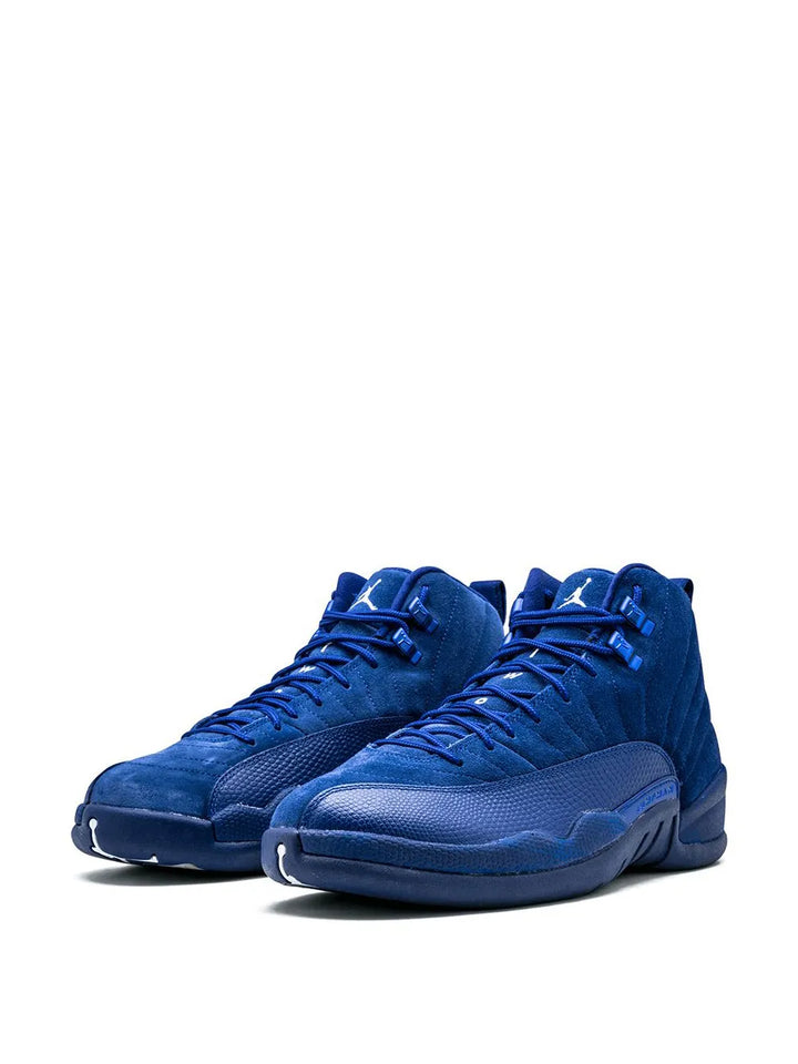 Air Jordan 12 Retro Deep Royal Suede Sneakers
