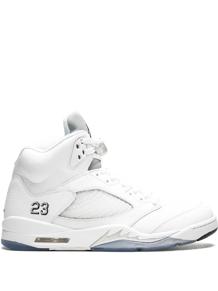 Air Jordan 5 Retro Metallic Silver Sneakers