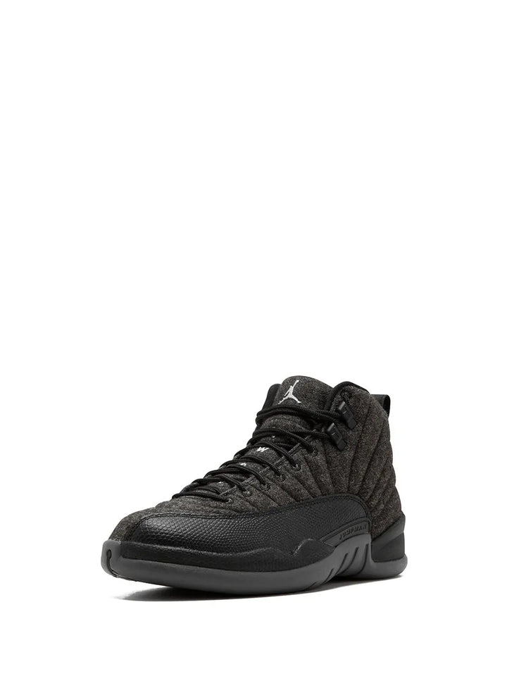 Air Jordan 12 Retro Wool Dark Grey/Metallic Silver Sneakers