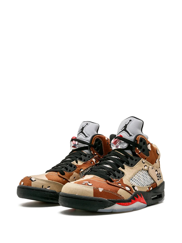 Air Jordan 5 Retro Supreme Camo Sneakers