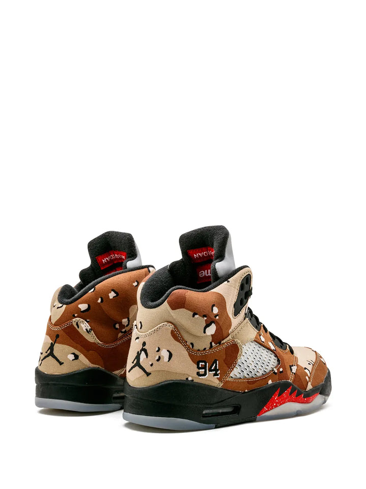 Air Jordan 5 Retro Supreme Camo Sneakers