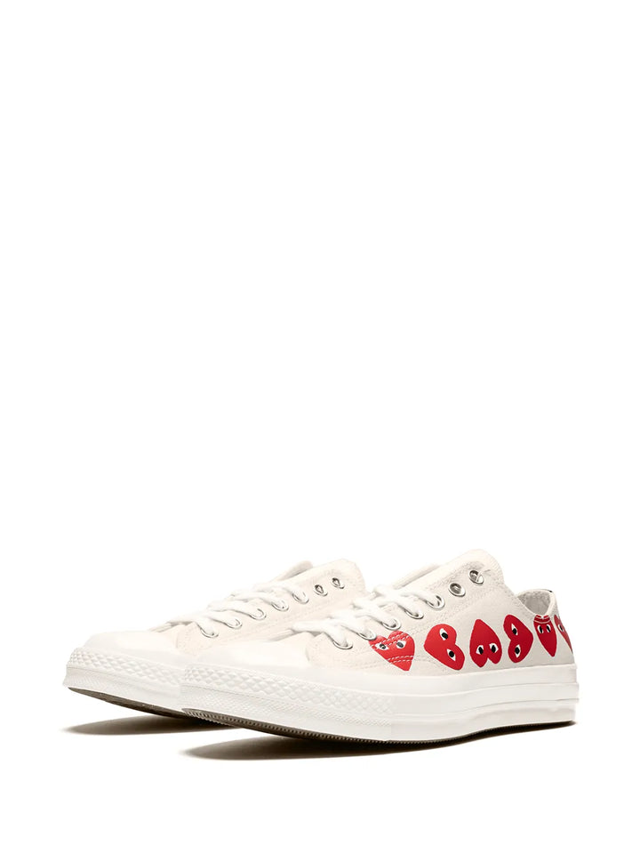 Comme Des Gar ns Play X Converse Chuck 70 Ox Multi Hearts White Sneakers