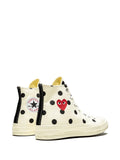 Comme Des Gar ns Play X Converse Chuck 70 Hi Polka Dot White Sneakers