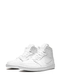 Air Jordan 1 Mid Triple White Sneakers