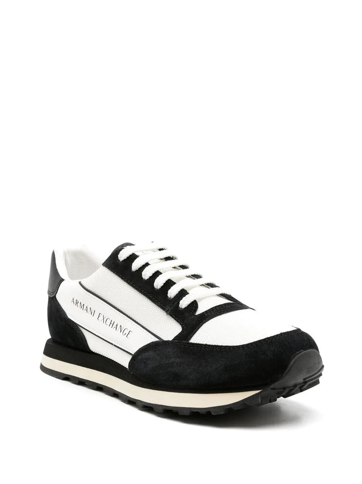 Armani Exchange Panelled Logo-Print Sneakers