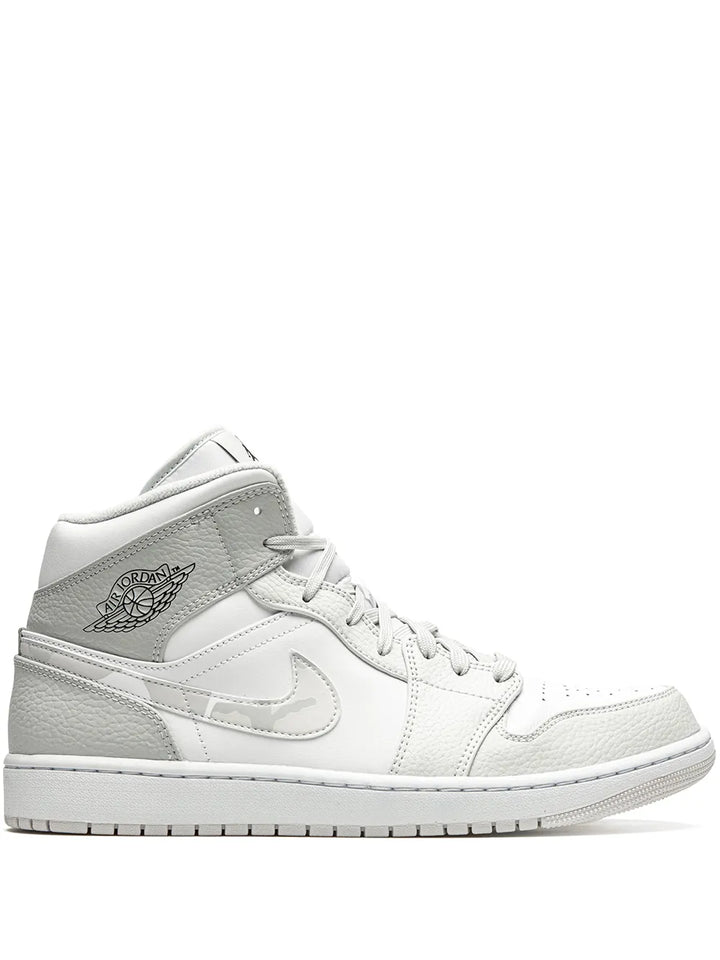 Air Jordan 1 Mid White Camo Sneakers