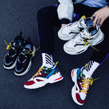 Spring New Men's Shoes Color Matching Old Shoes Thick-Soled Increased Shoes