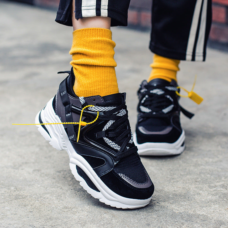 Spring New Men's Shoes Color Matching Old Shoes Thick-Soled Increased Shoes