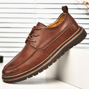 New Style Men's Casual Shoes Peas Shoes Fashion Round Toe Lace Up Men's Shoes