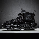New Mid-top Men's Shoes Color Matching Sports Shoes Men's Height-increasing Casual Shoes