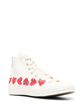 Comme Des Gar ns Play X Converse Chuck 70 Hi Multi Hearts White Sneakers