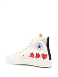 Comme Des Gar ns Play X Converse Chuck 70 Hi Multi Hearts White Sneakers