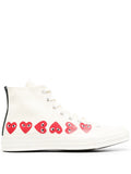Comme Des Gar ns Play X Converse Chuck 70 Hi Multi Hearts White Sneakers