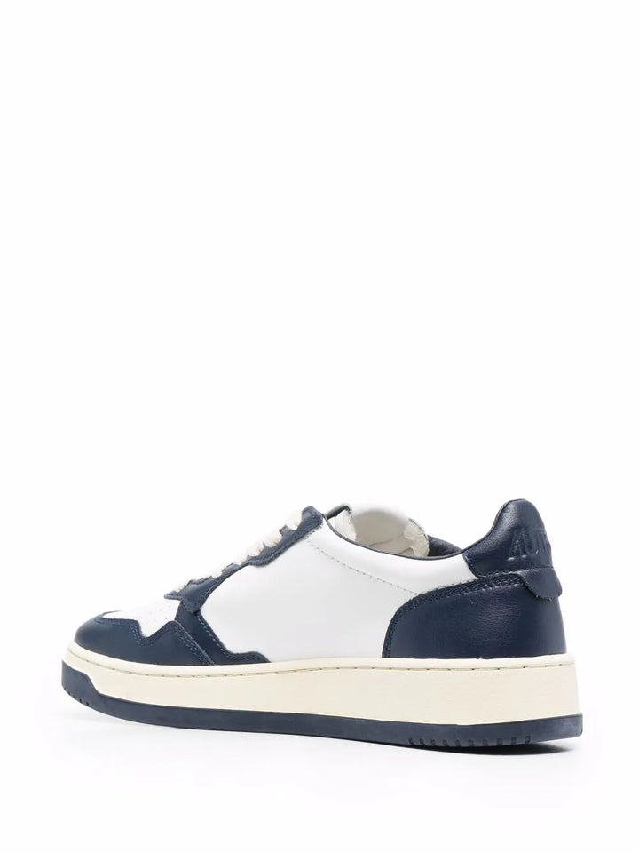 Autry Medalist Rounded-Toe Lace-Up Sneakers