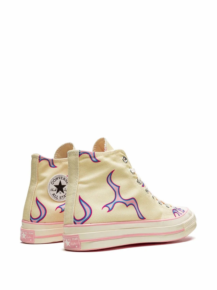 Converse X Golf Le Fleur Chuck 70 Hi Pink Flames Sneakers