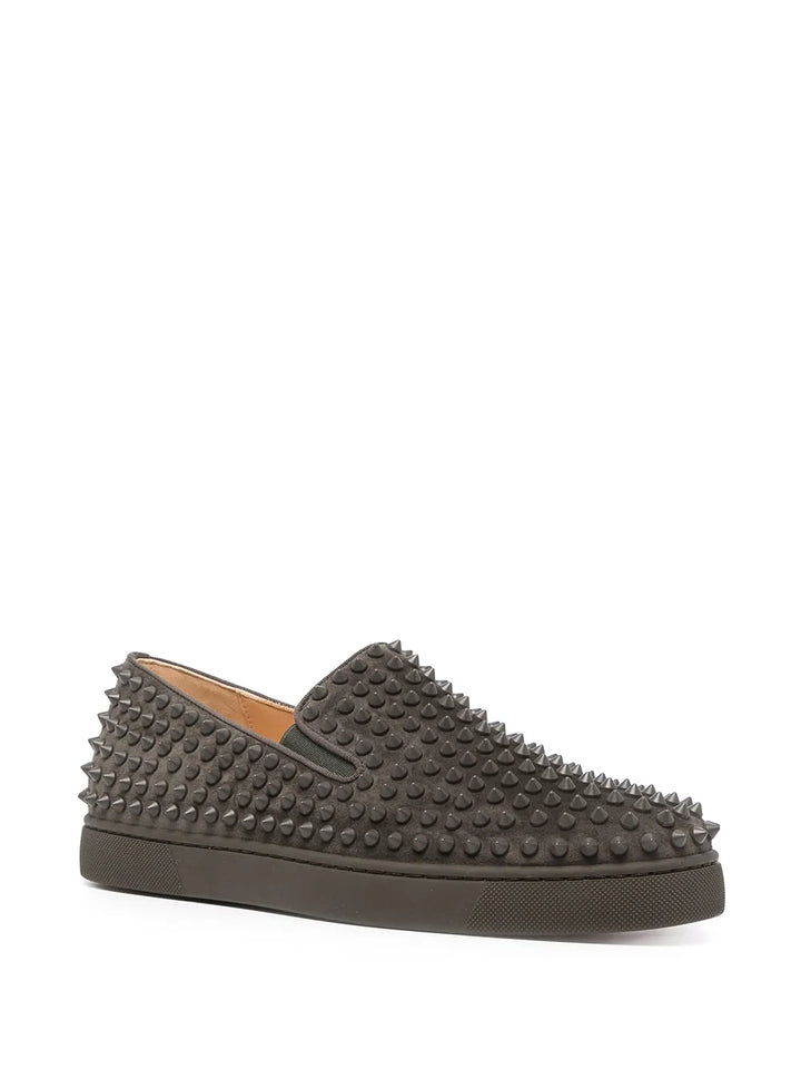 Christian Louboutin Roller Spike-Embellished Slip-On Sneakers