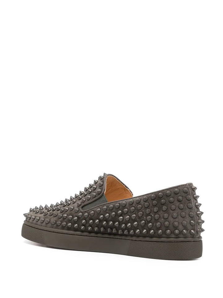 Christian Louboutin Roller Spike-Embellished Slip-On Sneakers