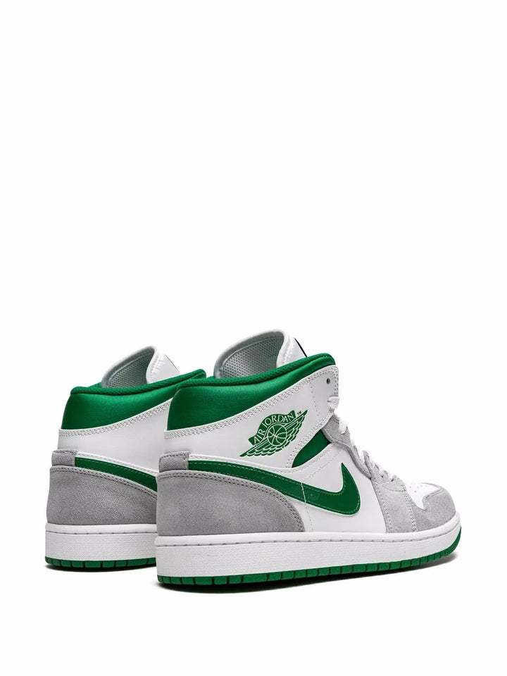 Air Jordan 1 Mid Se Grey/Pine Green/White Sneakers