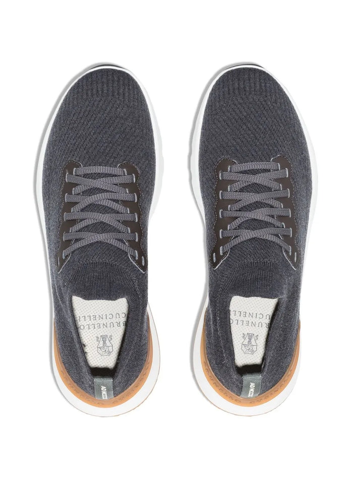 Brunello Cucinelli Knitted Low-Top Sneakers