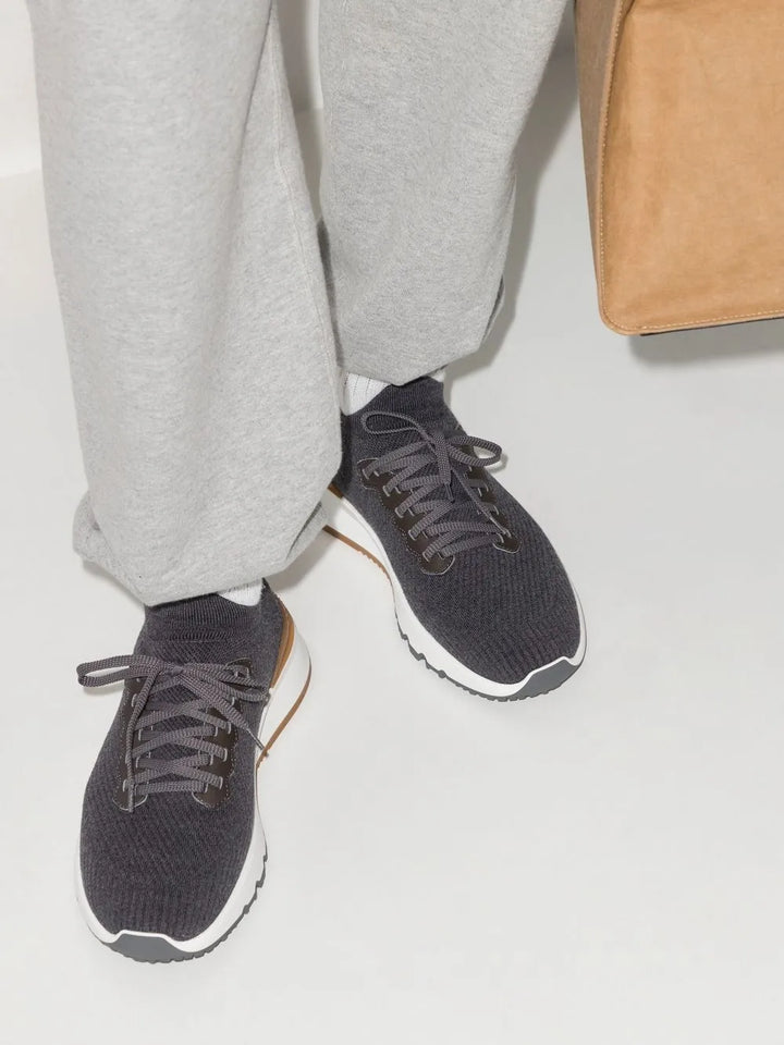 Brunello Cucinelli Knitted Low-Top Sneakers