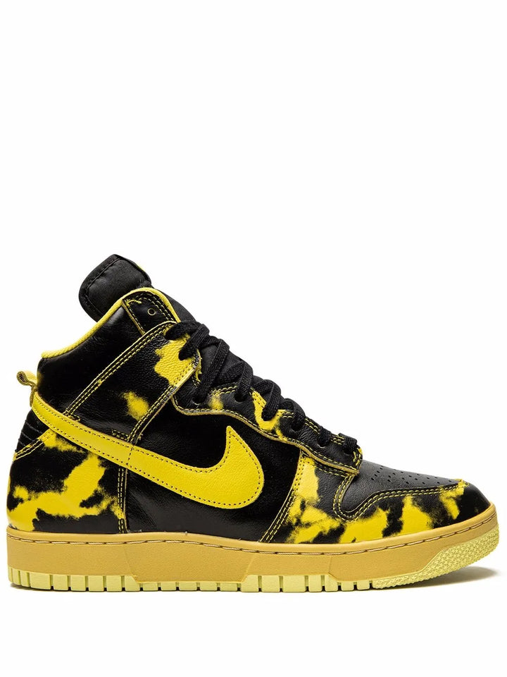 Dunk High 1985 Yellow Acid Wash Sneakers
