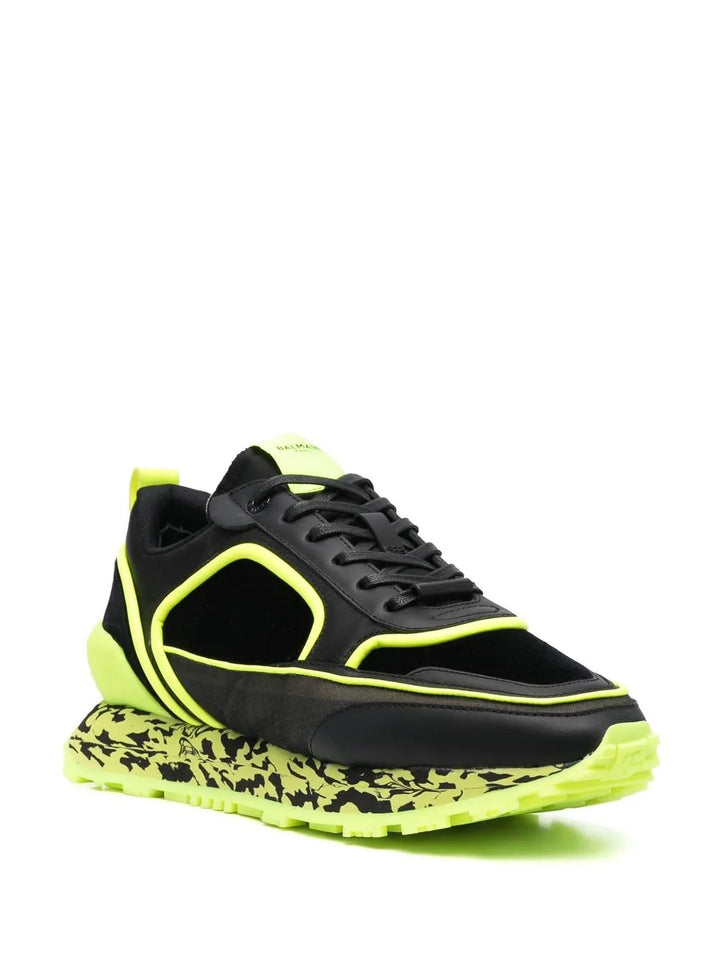 Balmain Contrast-Sole Low-Top Sneakers