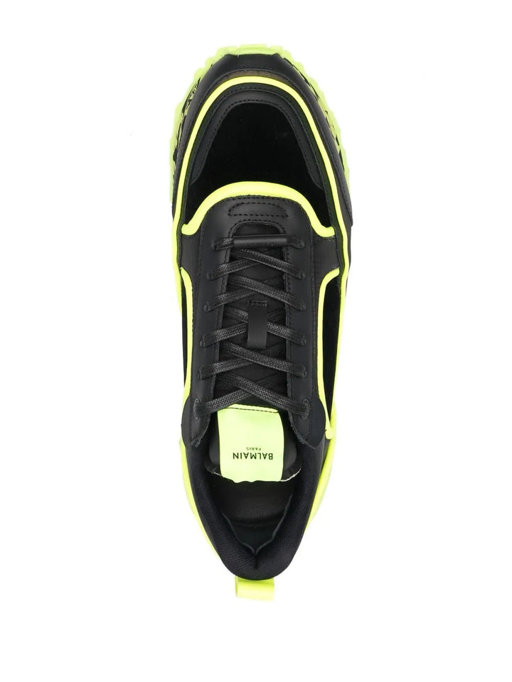 Balmain Contrast-Sole Low-Top Sneakers