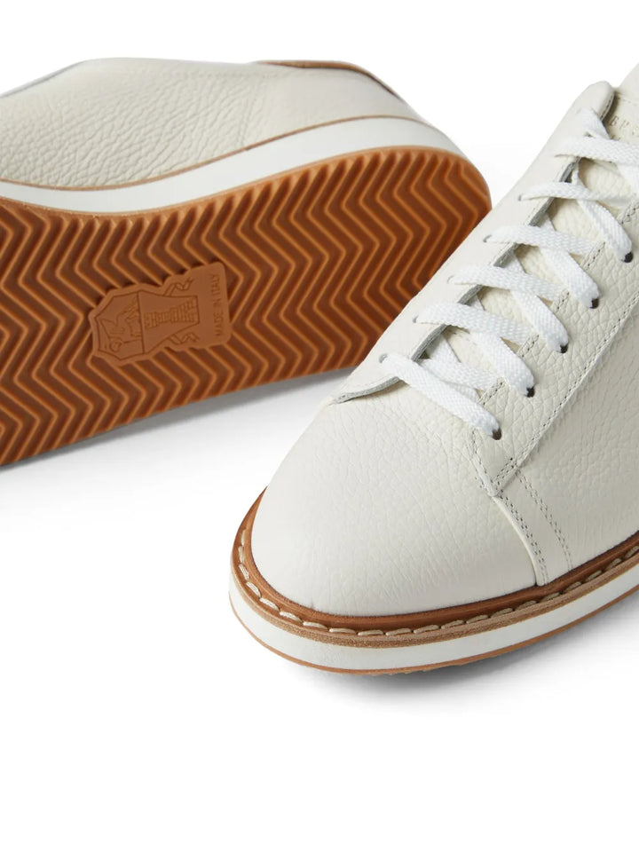 Brunello Cucinelli Contrast-Trimmed Low-Top Sneakers