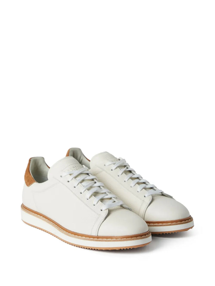 Brunello Cucinelli Contrast-Trimmed Low-Top Sneakers