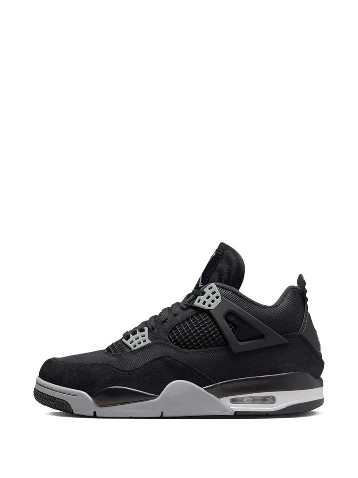 Air Jordan 4 Black Canvas Sneakers