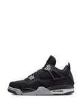 Air Jordan 4 Black Canvas Sneakers