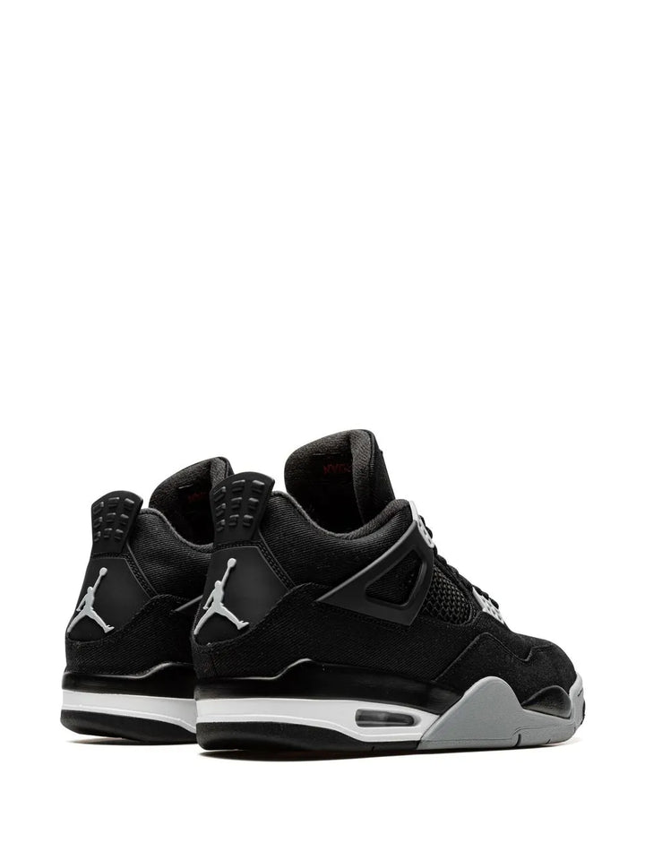 Air Jordan 4 Black Canvas Sneakers