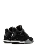 Air Jordan 4 Black Canvas Sneakers