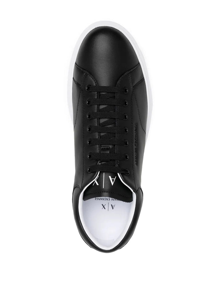 Armani Exchange Leather Low-Top Sneakers