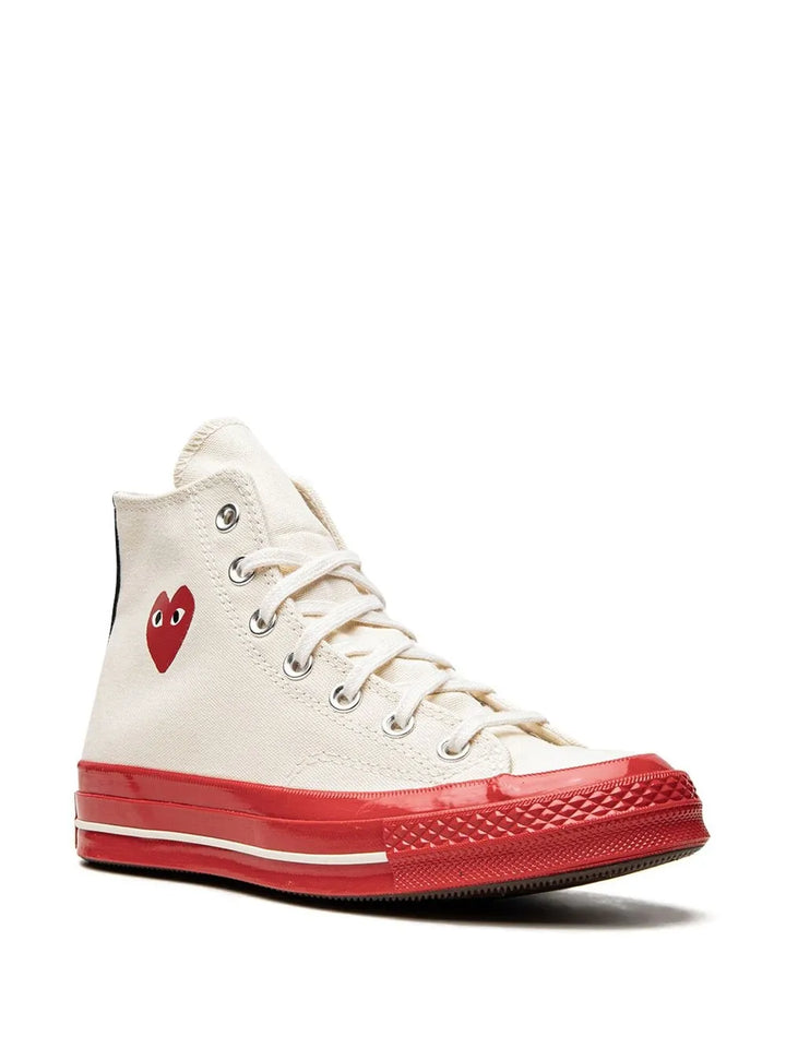Converse X Cdg Play Chuck 70 High Pristine Red Sneakers