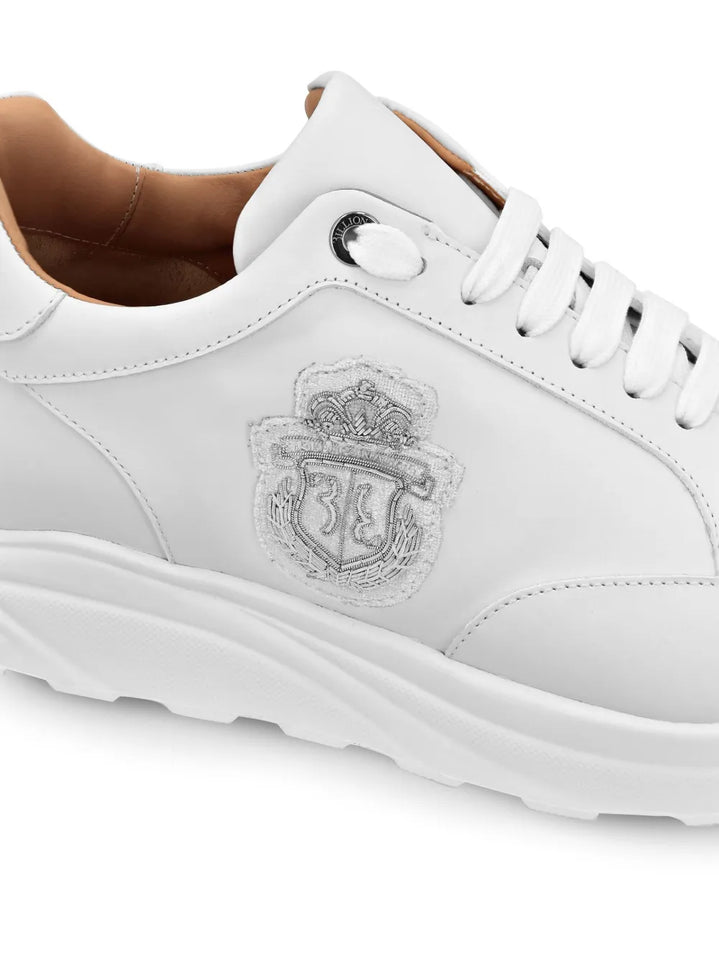 Billionaire Embroidered-Logo Low-Top Sneakers