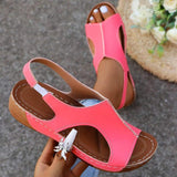 New Summer Wedges Sandals With Elastic Band Design Casual Fish Mouth Shoes For Women