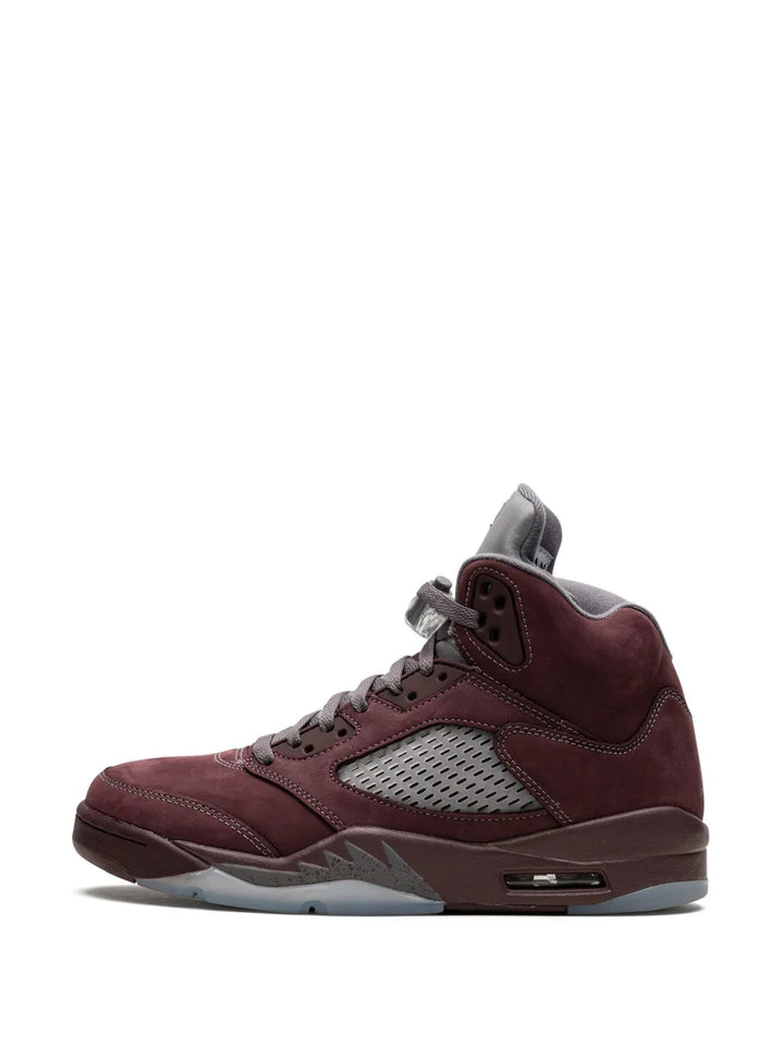 Air Jordan 5 Burgundy High-Top Sneakers