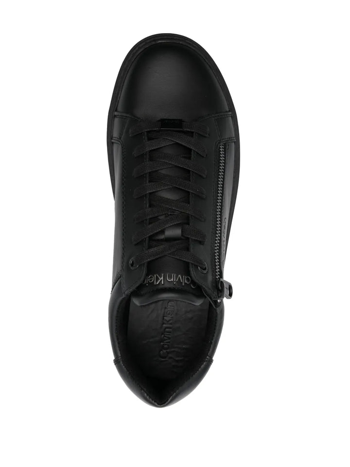 Calvin Klein Logo-Debossed Leather Sneakers