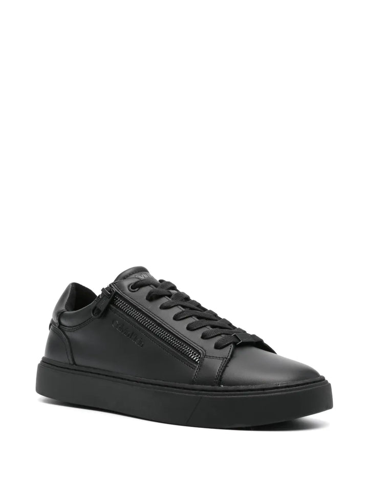 Calvin Klein Logo-Debossed Leather Sneakers