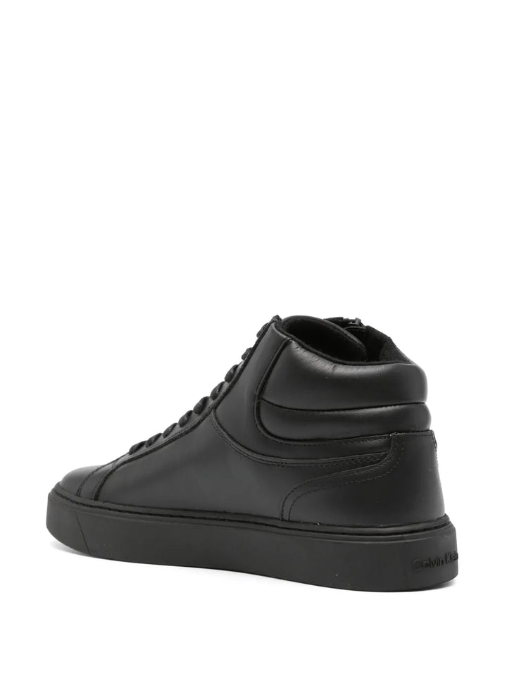 Calvin Klein Logo-Debossed Leather Sneakers