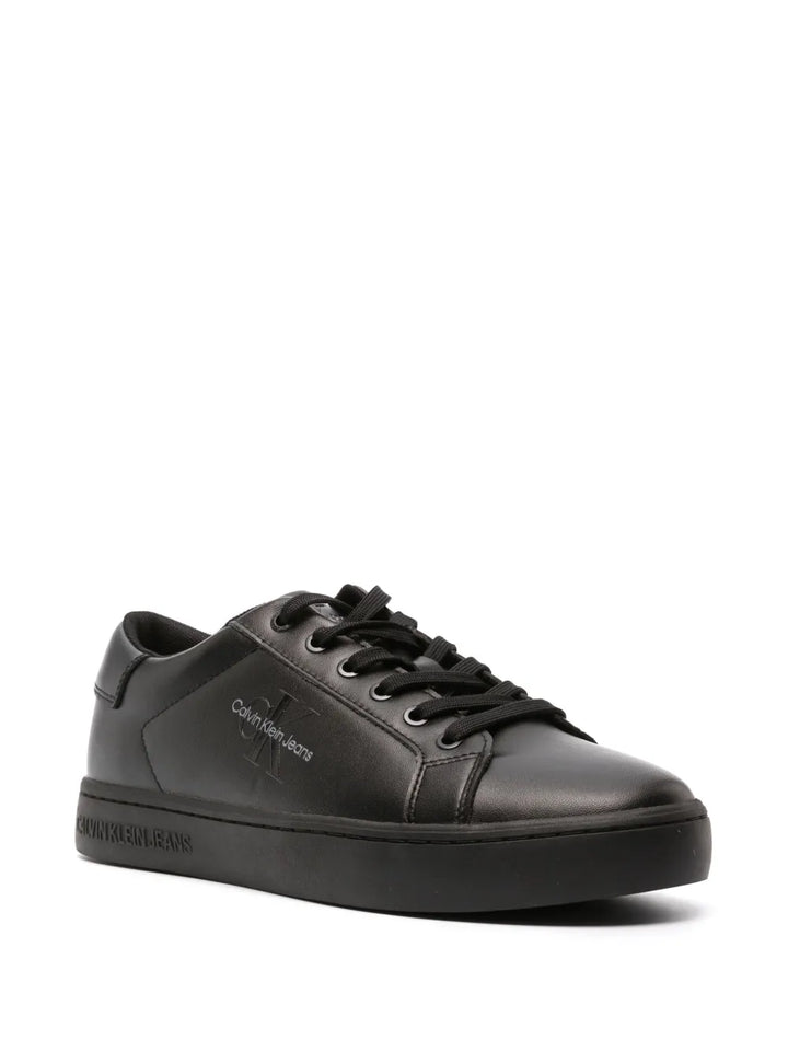 Calvin Klein Jeans Logo-Embossed Leather Sneakers
