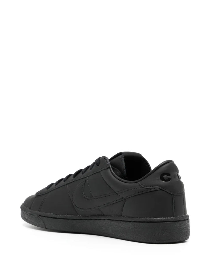 Black Comme Des Gar ns X Nike Lace-Up Leather Sneakers