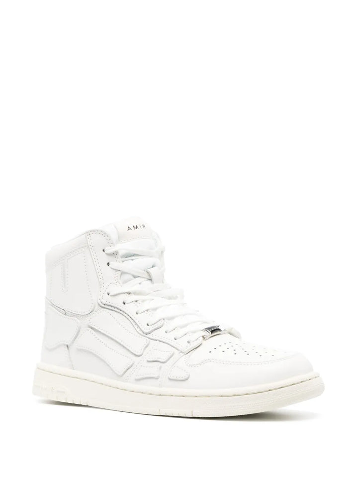 Amiri Skel Appliqu Leather High-Top Sneakers