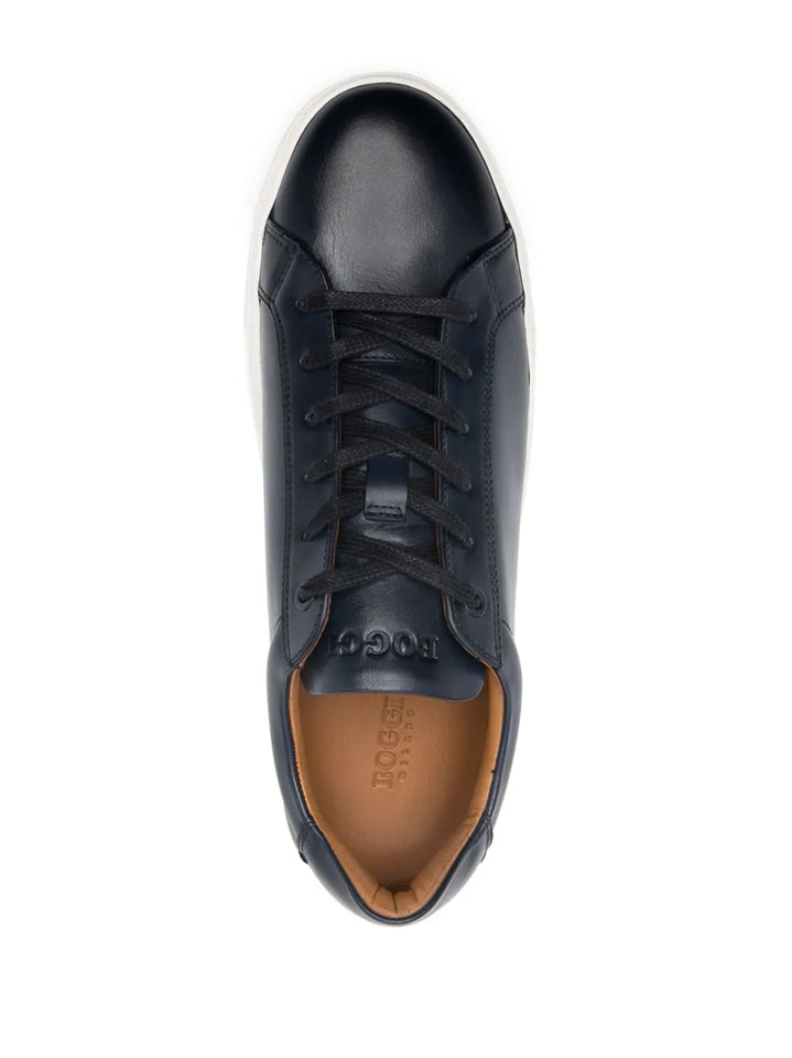 Boggi Milano Panelled Leather Sneakers