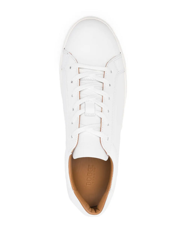 Boggi Milano Panelled Leather Sneakers