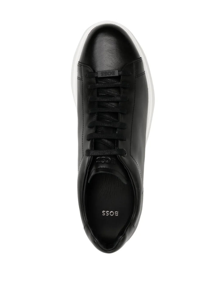 Boss Lace-Up Leather Sneakers