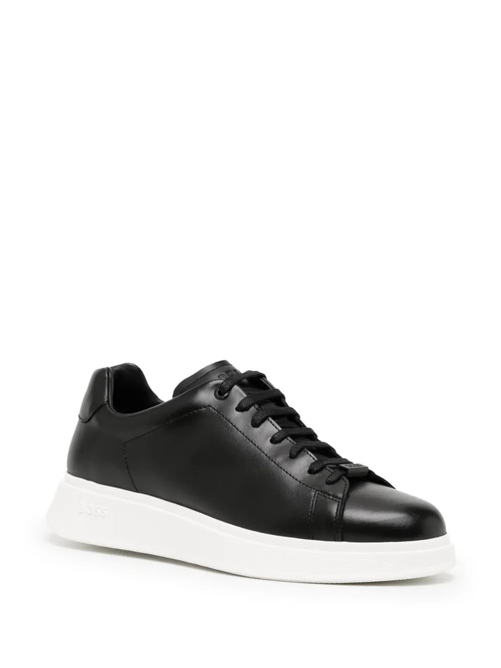 Boss Lace-Up Leather Sneakers