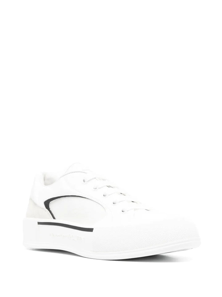 Alexander Mcqueen Skate Deck Plimsoll Leather Sneakers